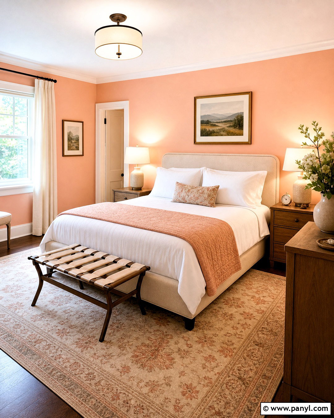 Peach Guest Bedroom - 20 peach color bedroom ideas