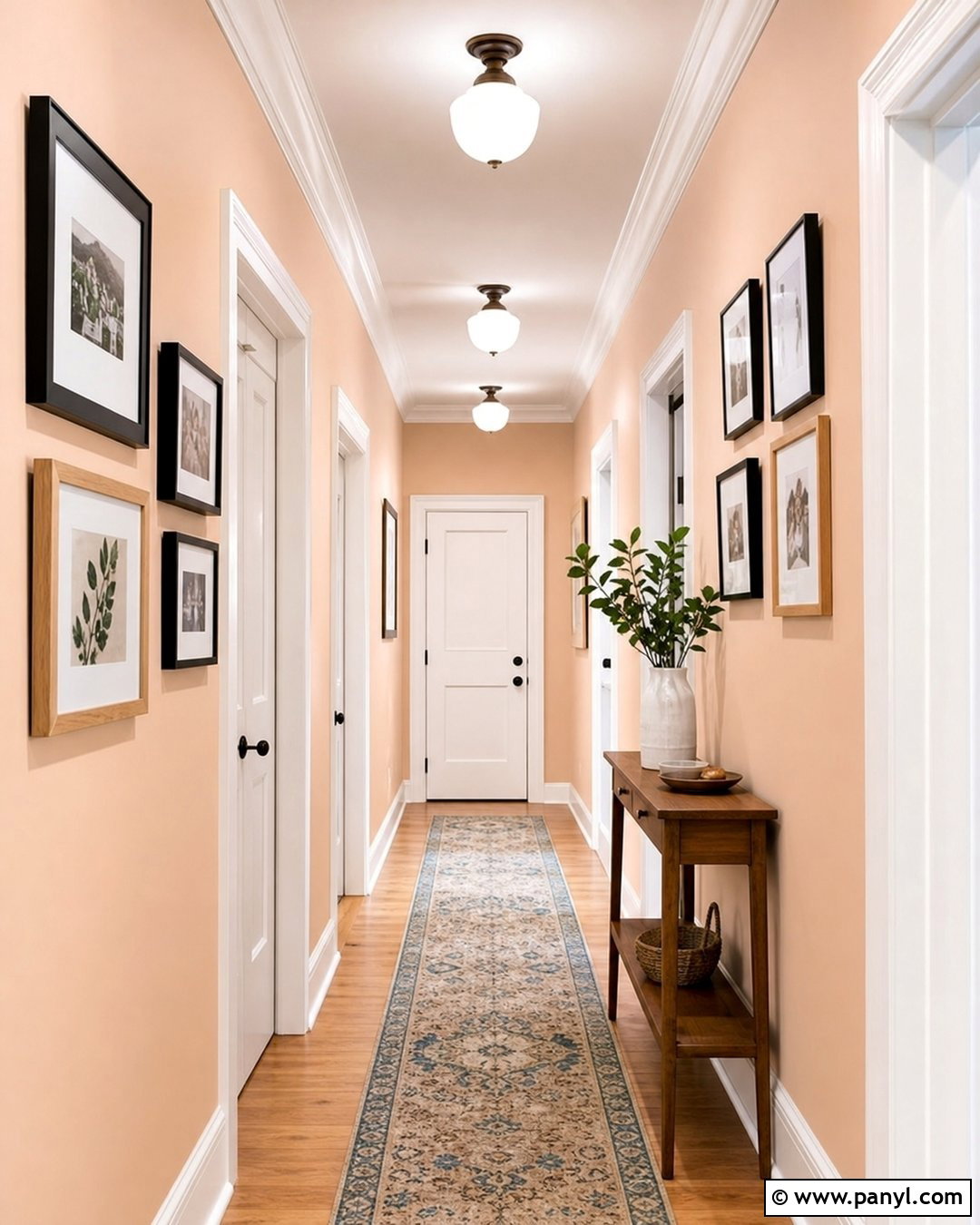 Peach Hallway Walls With White Trim - 25 Peach Painted Walls