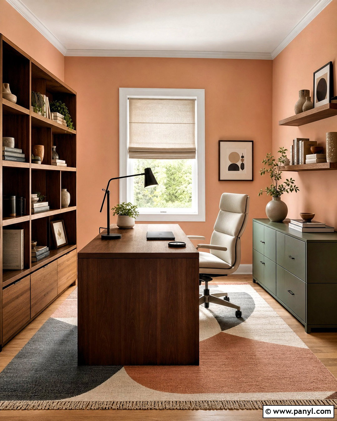 Peach Home Office - 20 peach colored rooms
