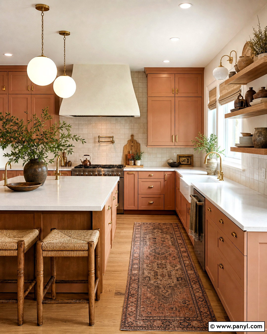 Peach Kitchen Cabinets - 20 peach interior design ideas