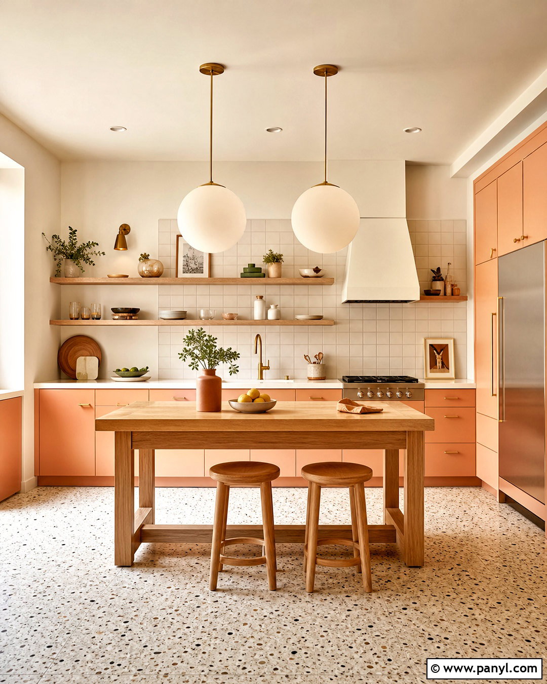 Peach Kitchen Cabinets - 20 warm toned kitchen ideas