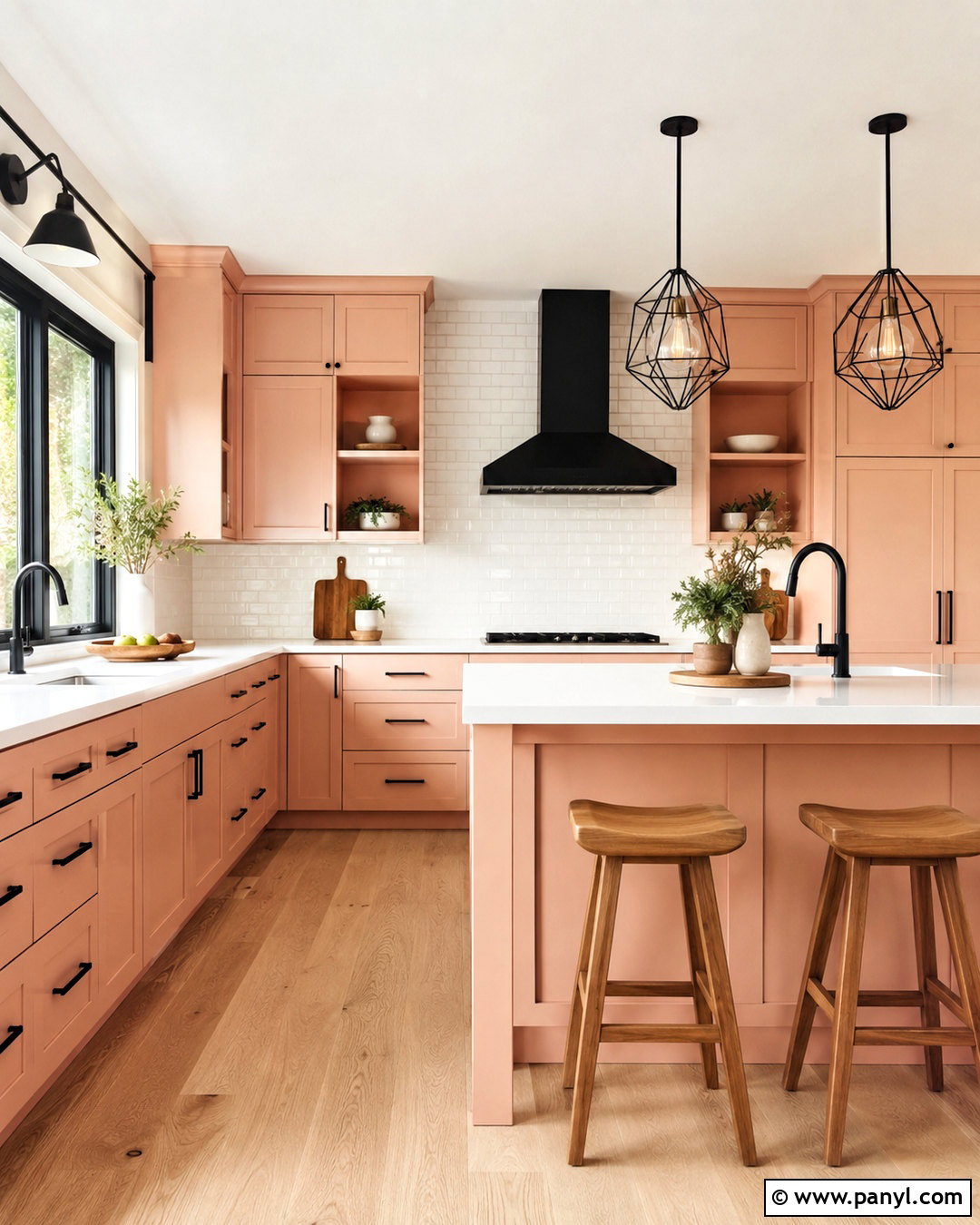 Peach Kitchen Cabinets With Black Accents - 20 peach kitchen cabinets