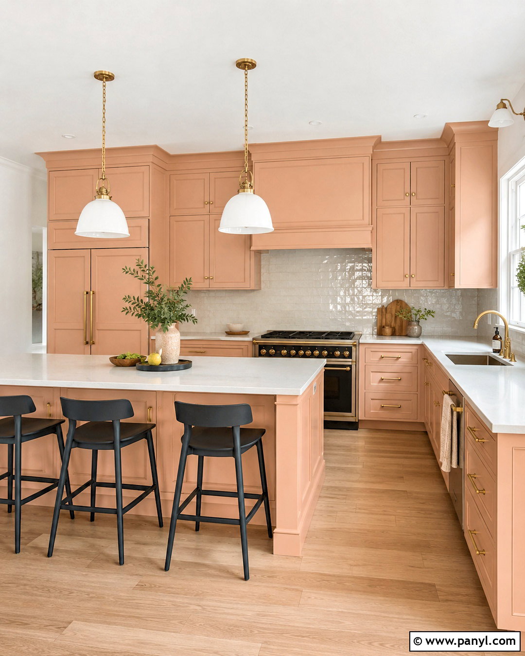 Peach Kitchen Cabinets With Brass Hardware - 20 peach kitchen cabinets
