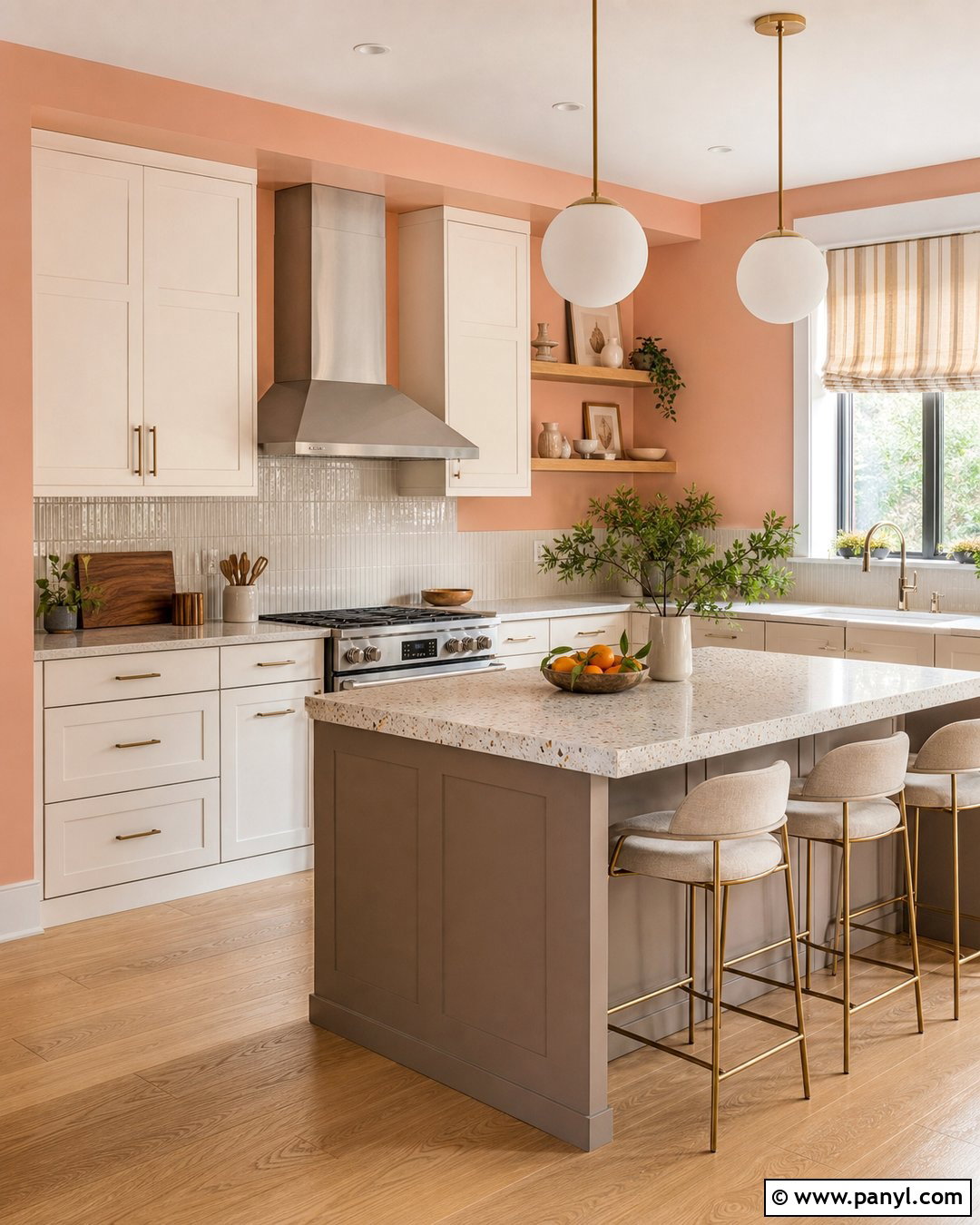 Peach Kitchen Wall Colour - 45 kitchen wall colour ideas