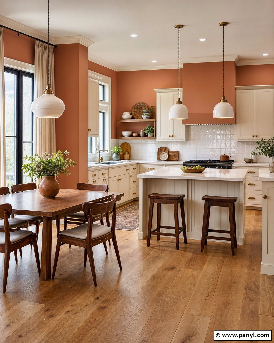 Peach Kitchen Walls With Cream Cabinets - 35 peach kitchen walls