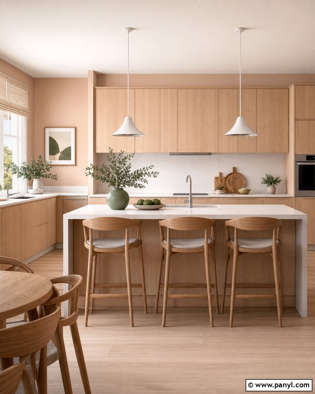 Peach Kitchen Walls With Light Oak Cabinets - 35 peach kitchen walls
