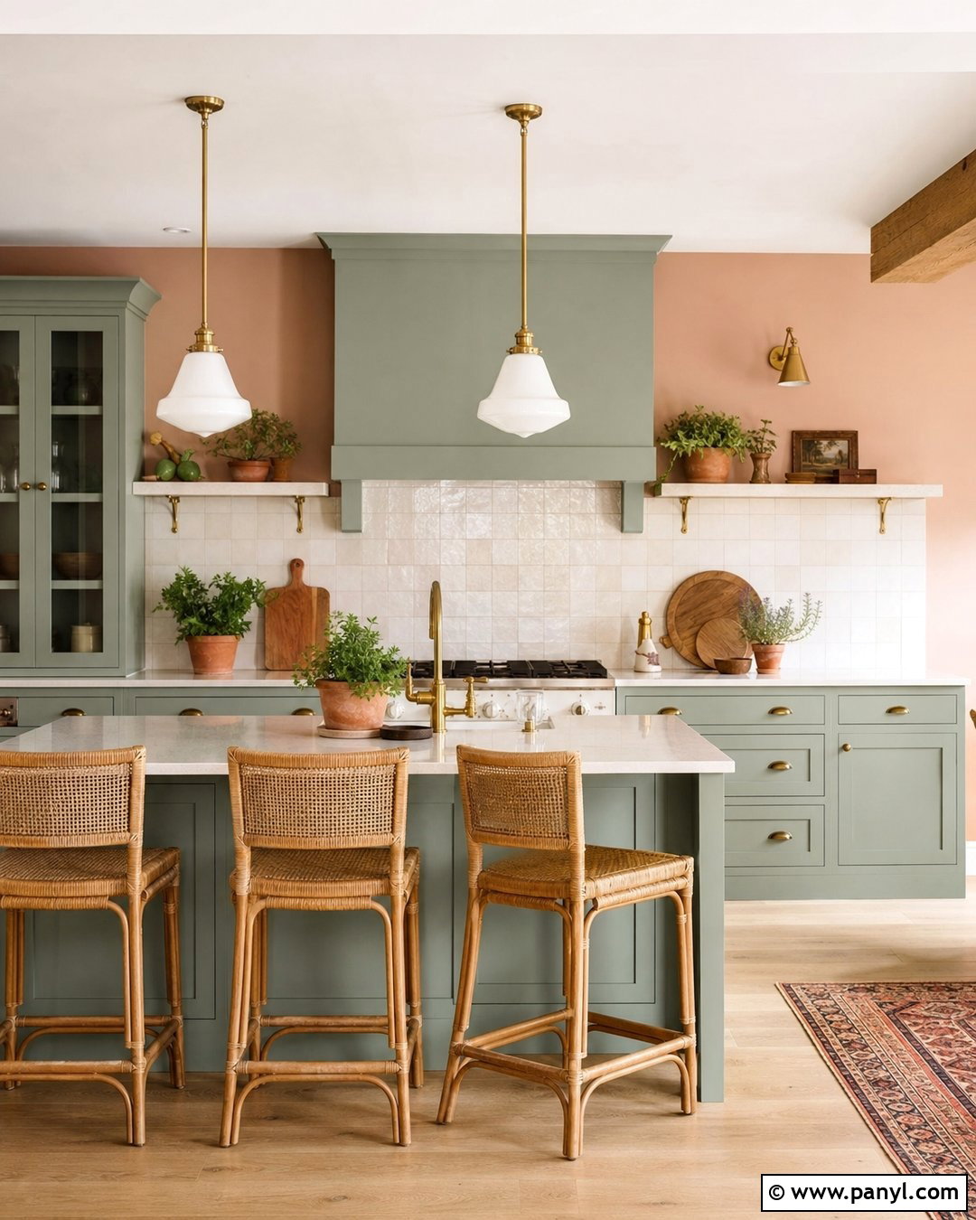 Peach Kitchen Walls With Sage Green Cabinets - 35 peach kitchen walls