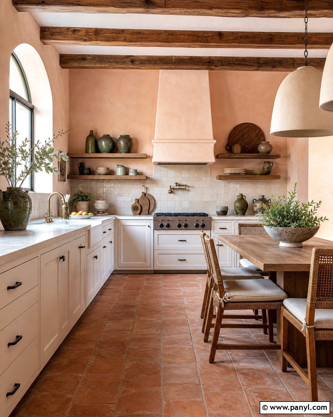Peach Kitchen Walls With Terracotta Floors - 35 peach kitchen walls