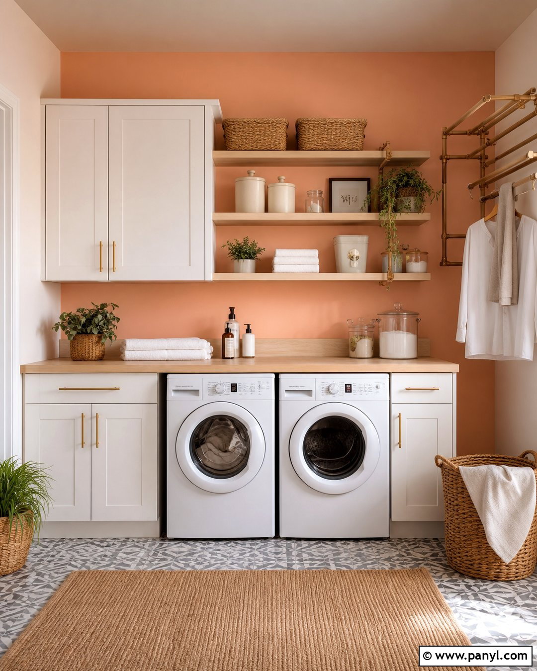Peach Laundry Room Accent Wall - 30 Peach Accent Wall Ideas