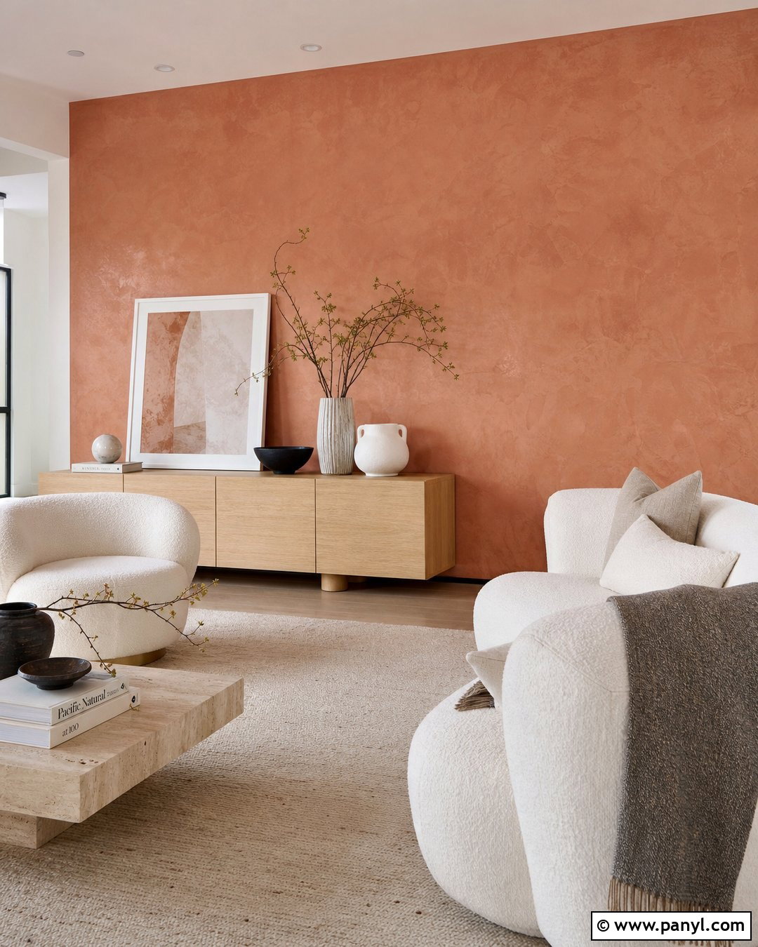 Peach Limewash Accent Wall - 30 Peach Accent Wall Ideas