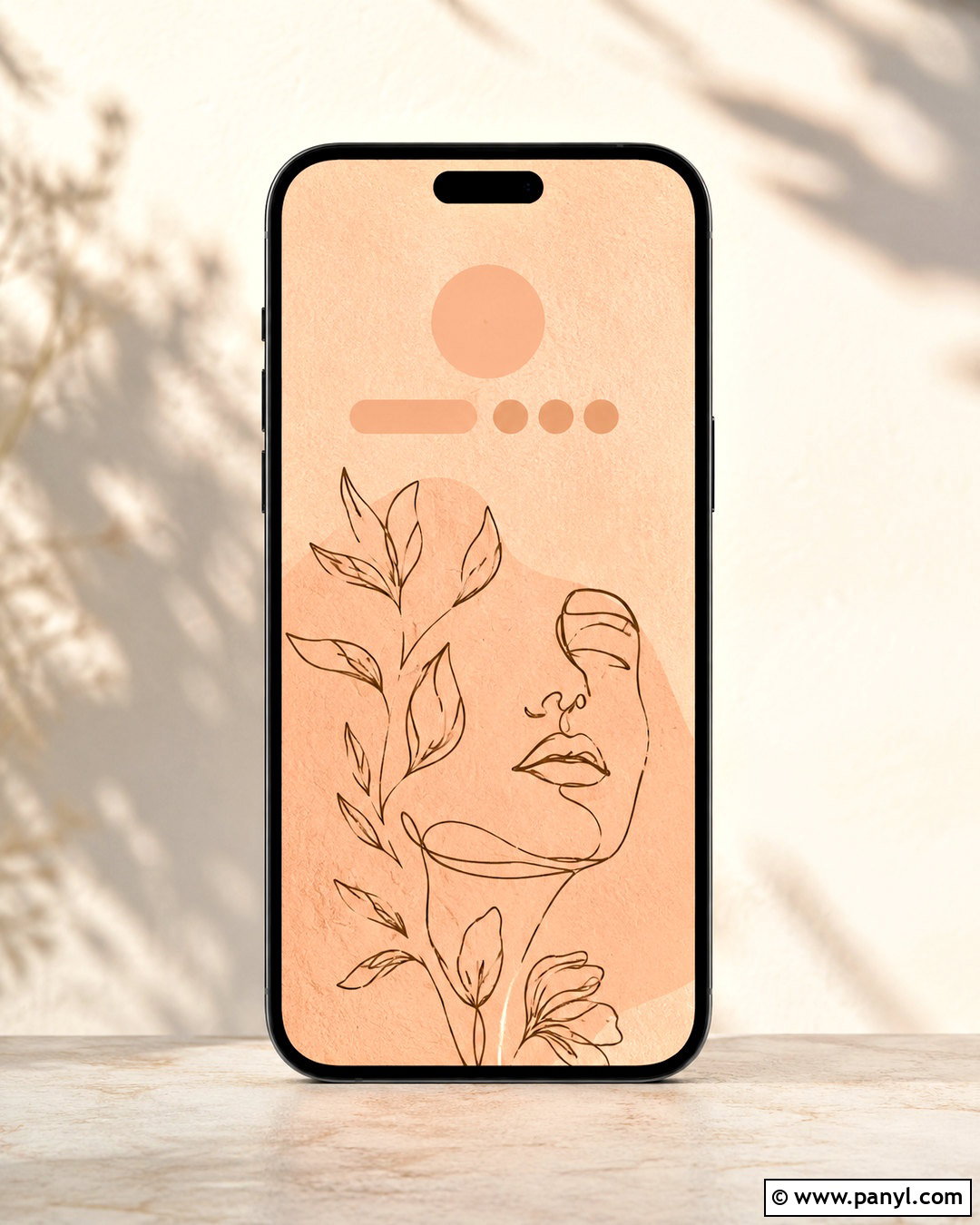 Peach Line Art Lockscreen - 20 peach lockscreen ideas