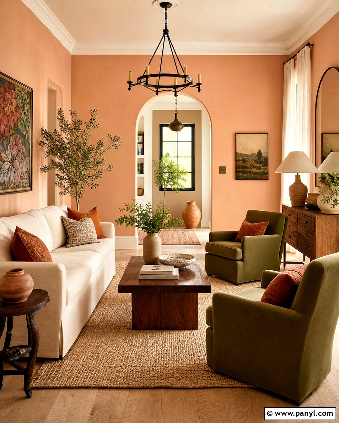 Peach Living Room Color Scheme - 20 room colour ideas