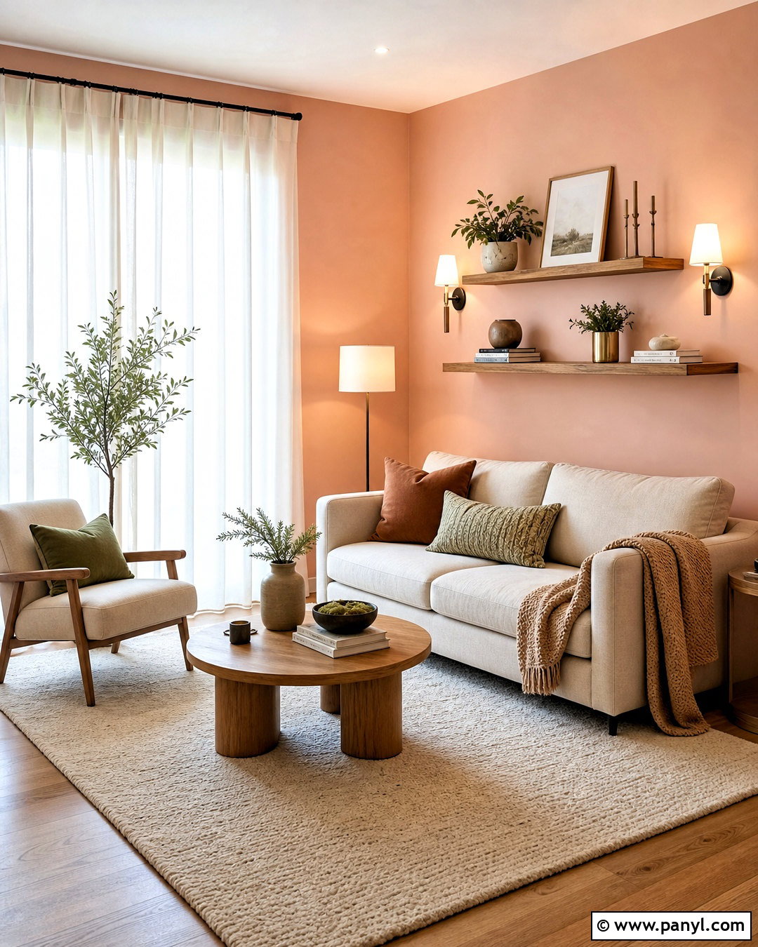 Peach Living Room Walls With Beige Furniture - 20 peach living room walls