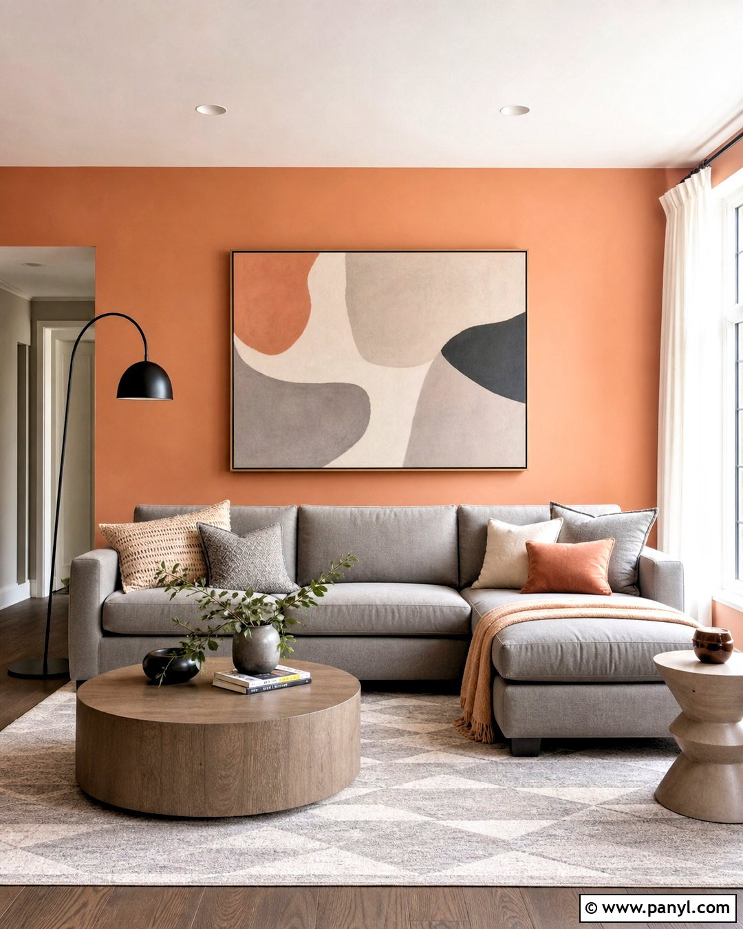 Peach Living Room Walls With Light Gray - 20 peach living room walls
