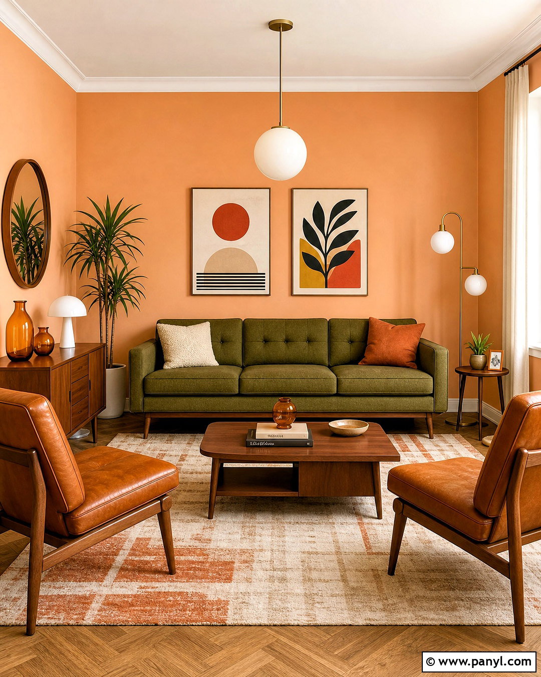 20 Peach Living Room Walls for a Warm, Stylish Makeover