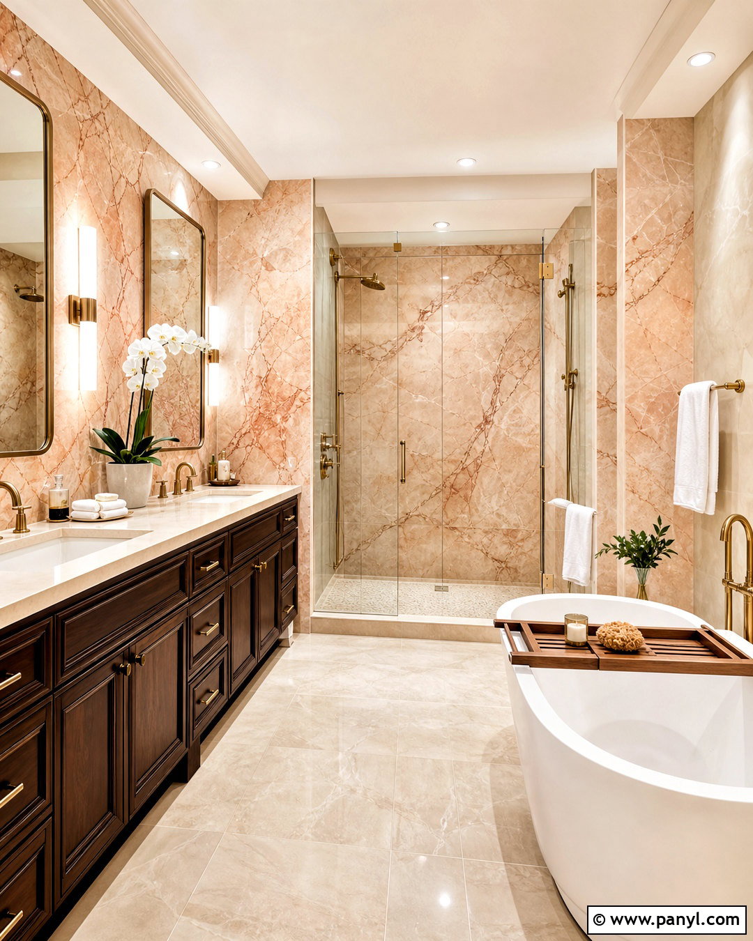 Peach Marble Bathroom - 20 peach bathroom ideas