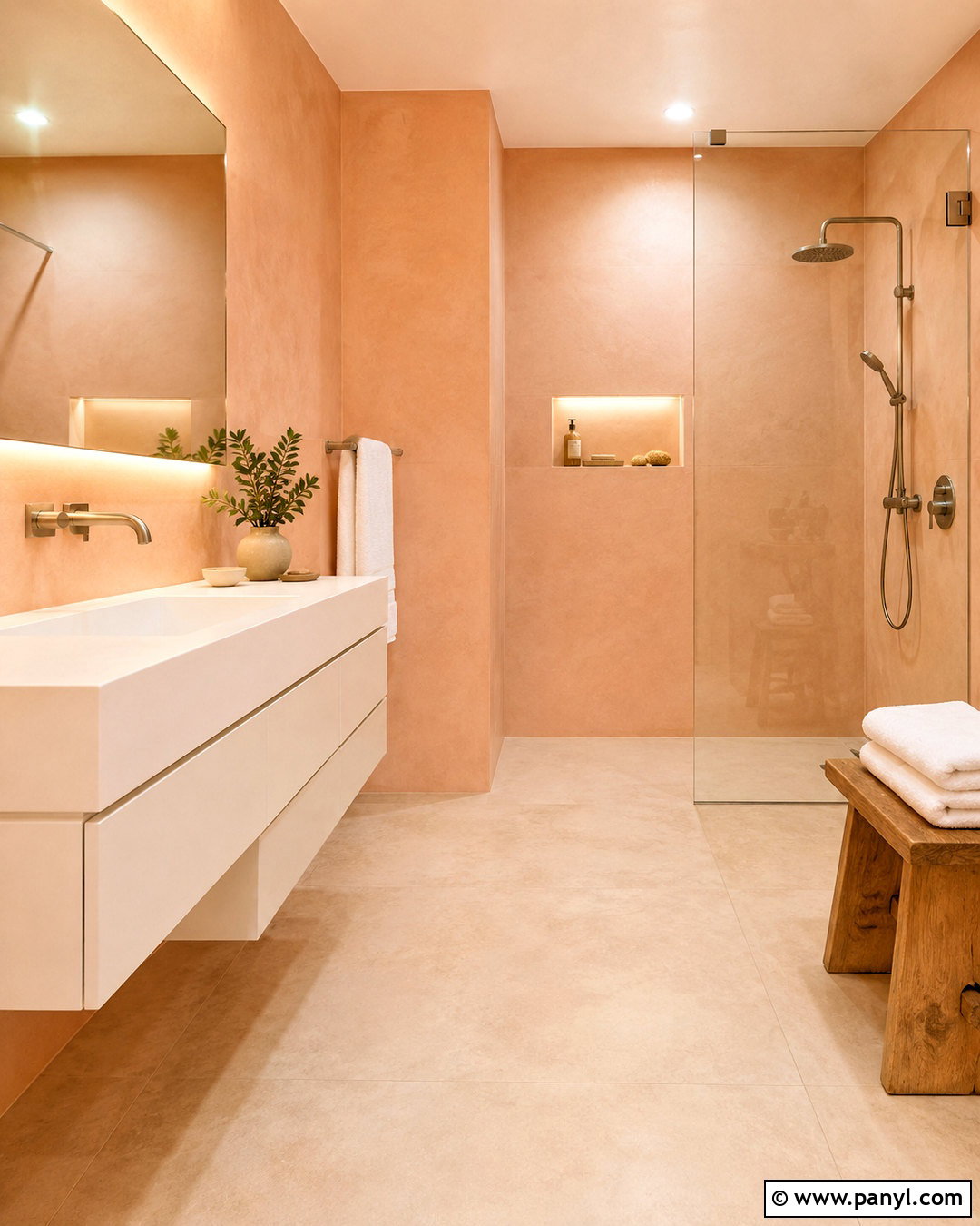 Peach Minimalist Bathroom - 20 peach color bathroom ideas