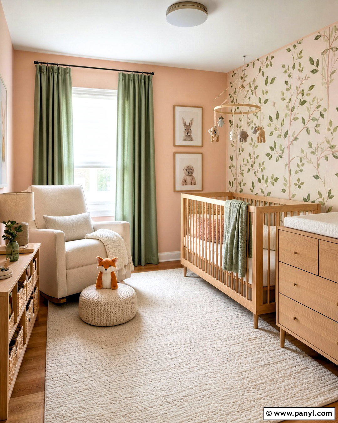 Peach Nursery - 20 peach interior design ideas