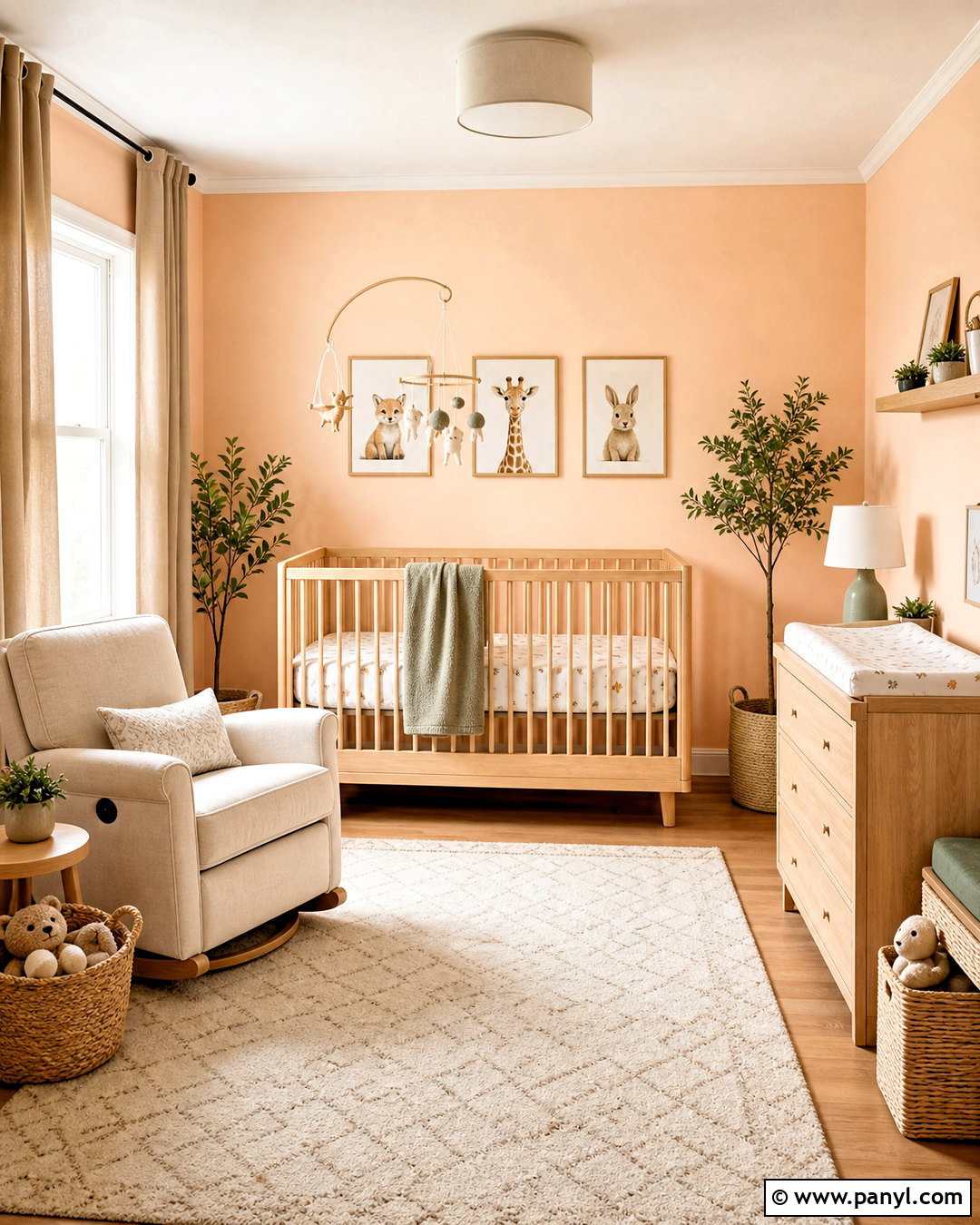 Peach Nursery - 20 peach colored rooms
