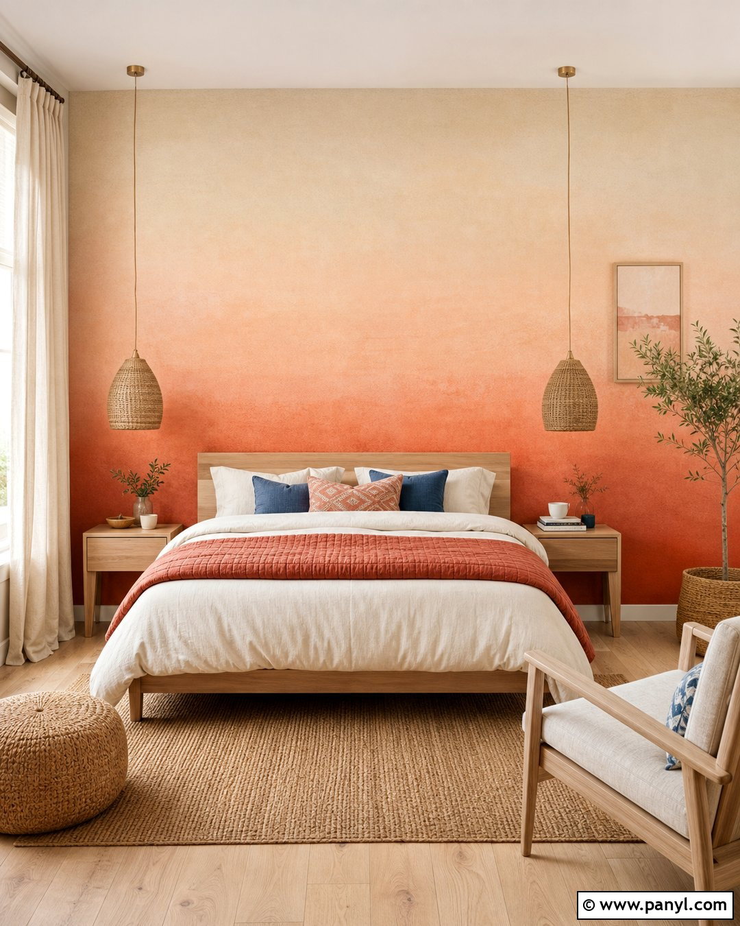 Peach Ombre Wall Texture - 50 wall colour texture ideas