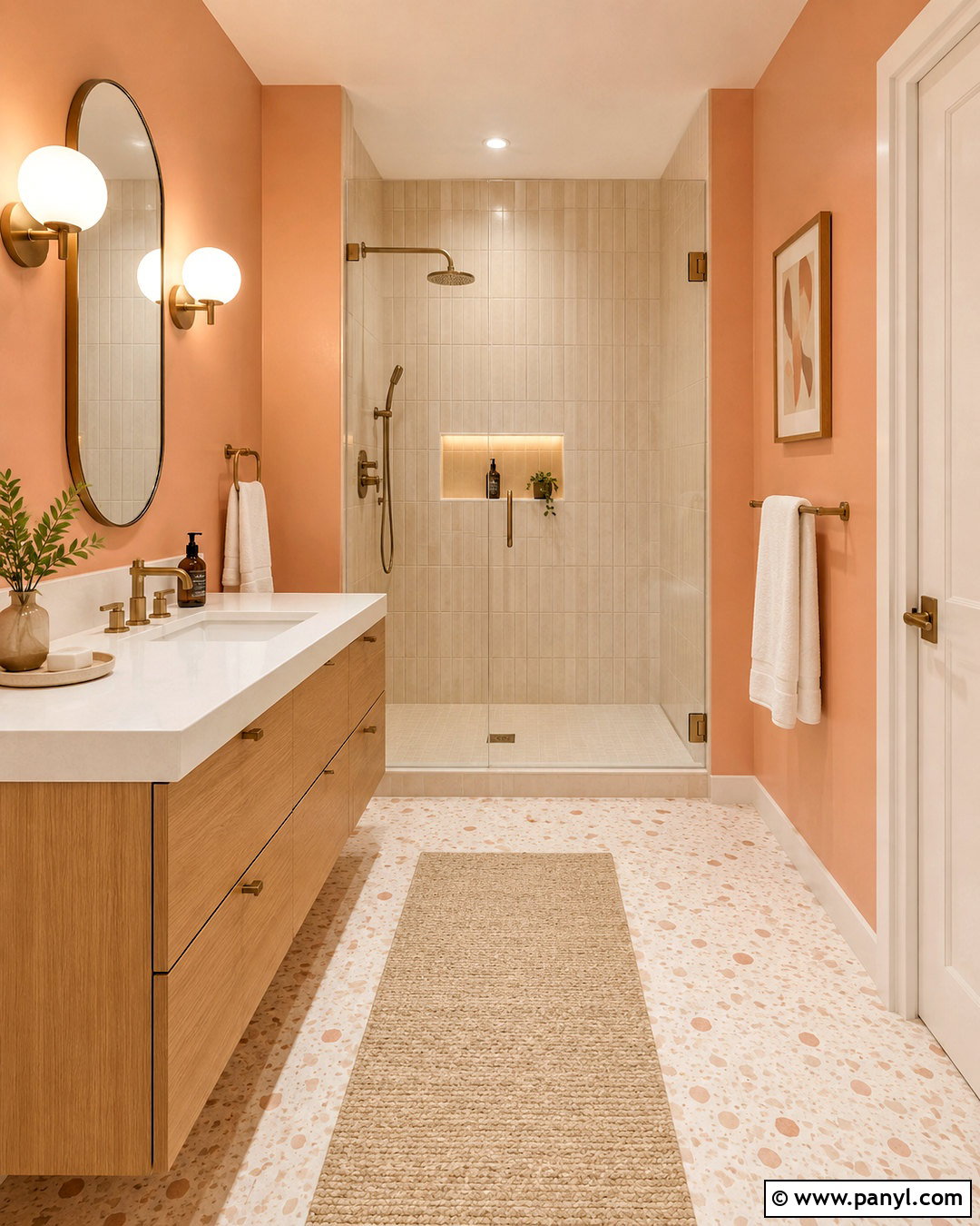 Peach Orange Bathroom - 20 orange bathrooms designs