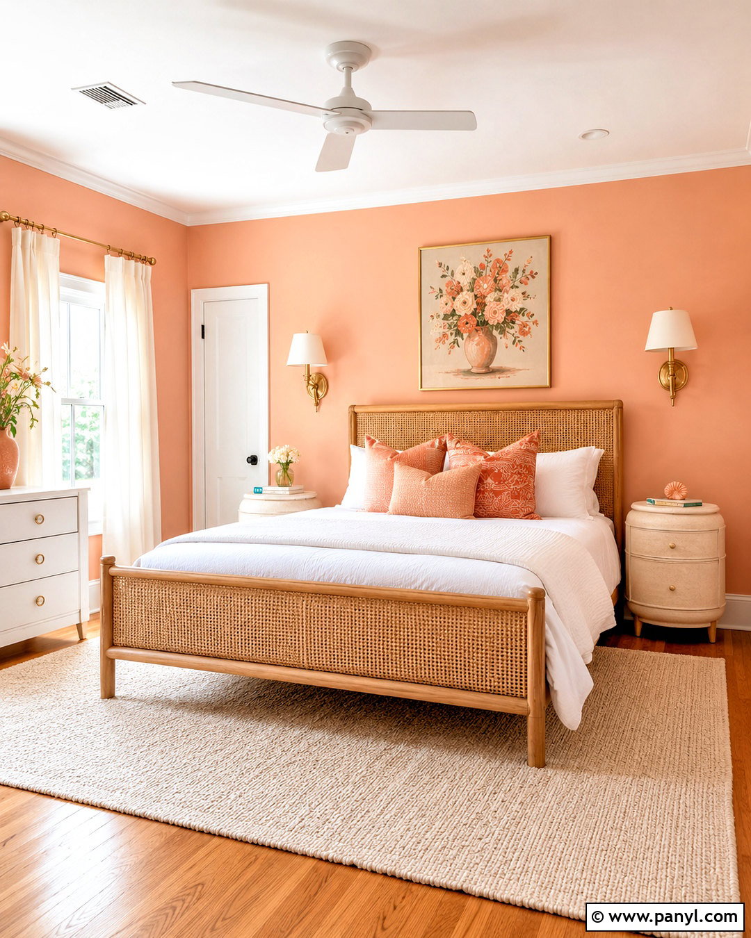 Peach Orange Bedroom - 20 orange interior ideas