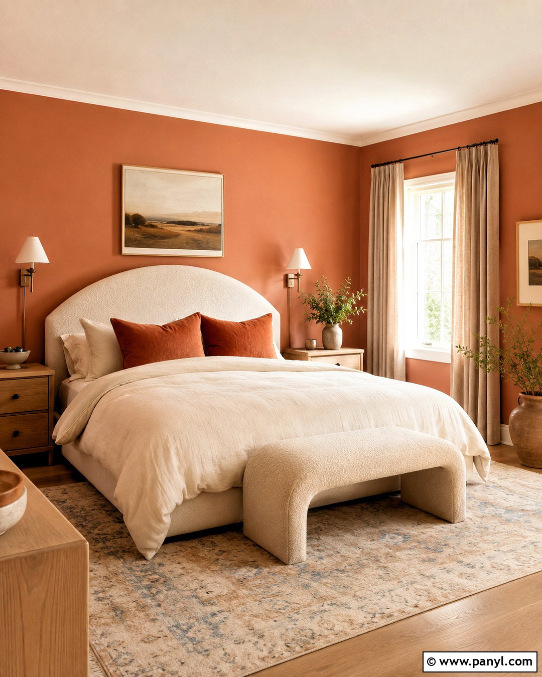 Peach Orange Bedroom - 20 orange home ideas