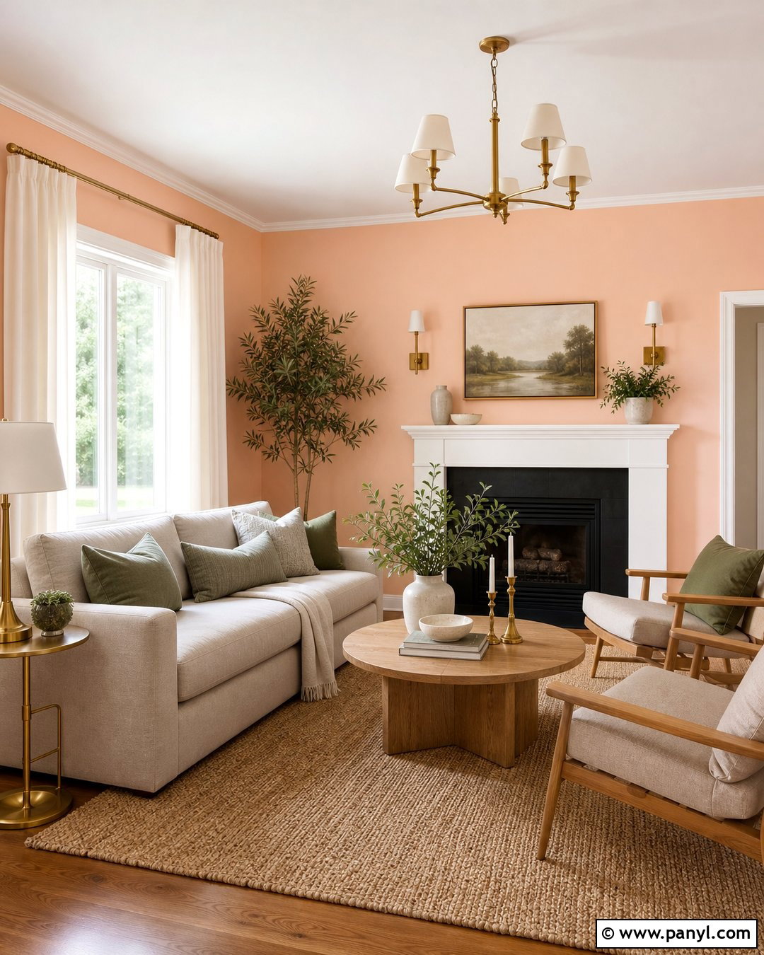 Peach Parfait 2175-70 Living Room - 20 Peach Benjamin Moore Wall Colors