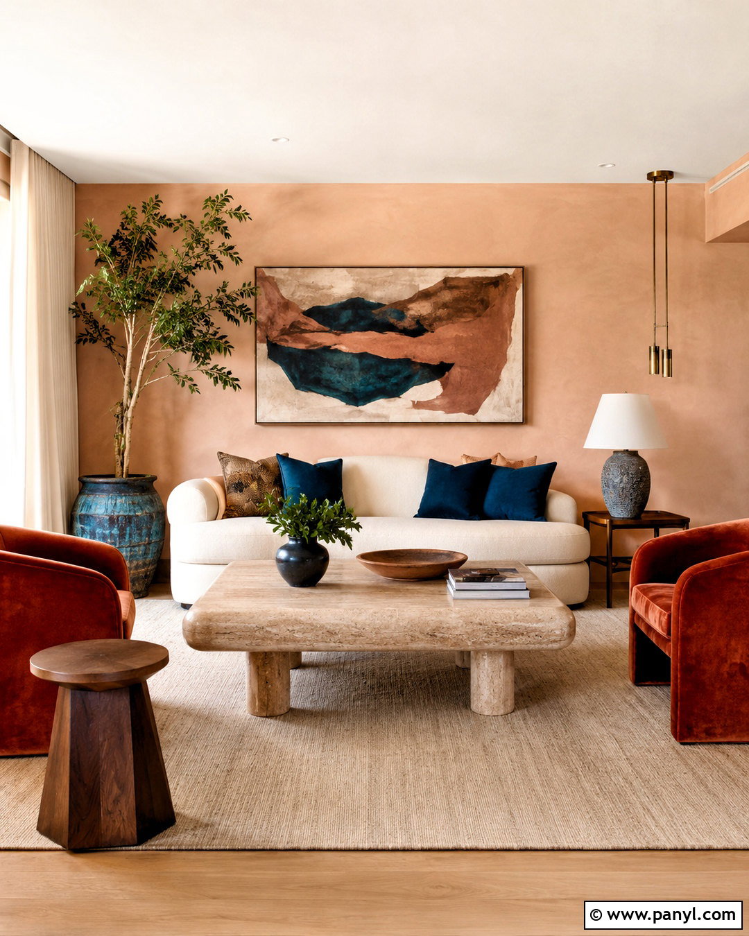 Peach Pastel Living Room - 20 pastel colors living room ideas