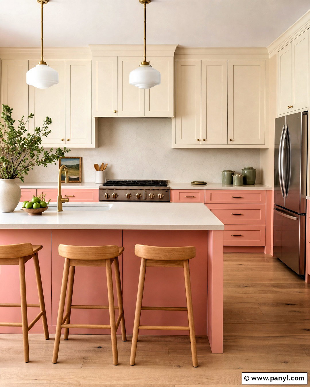 Peach Pink Kitchen - 20 pink room colors