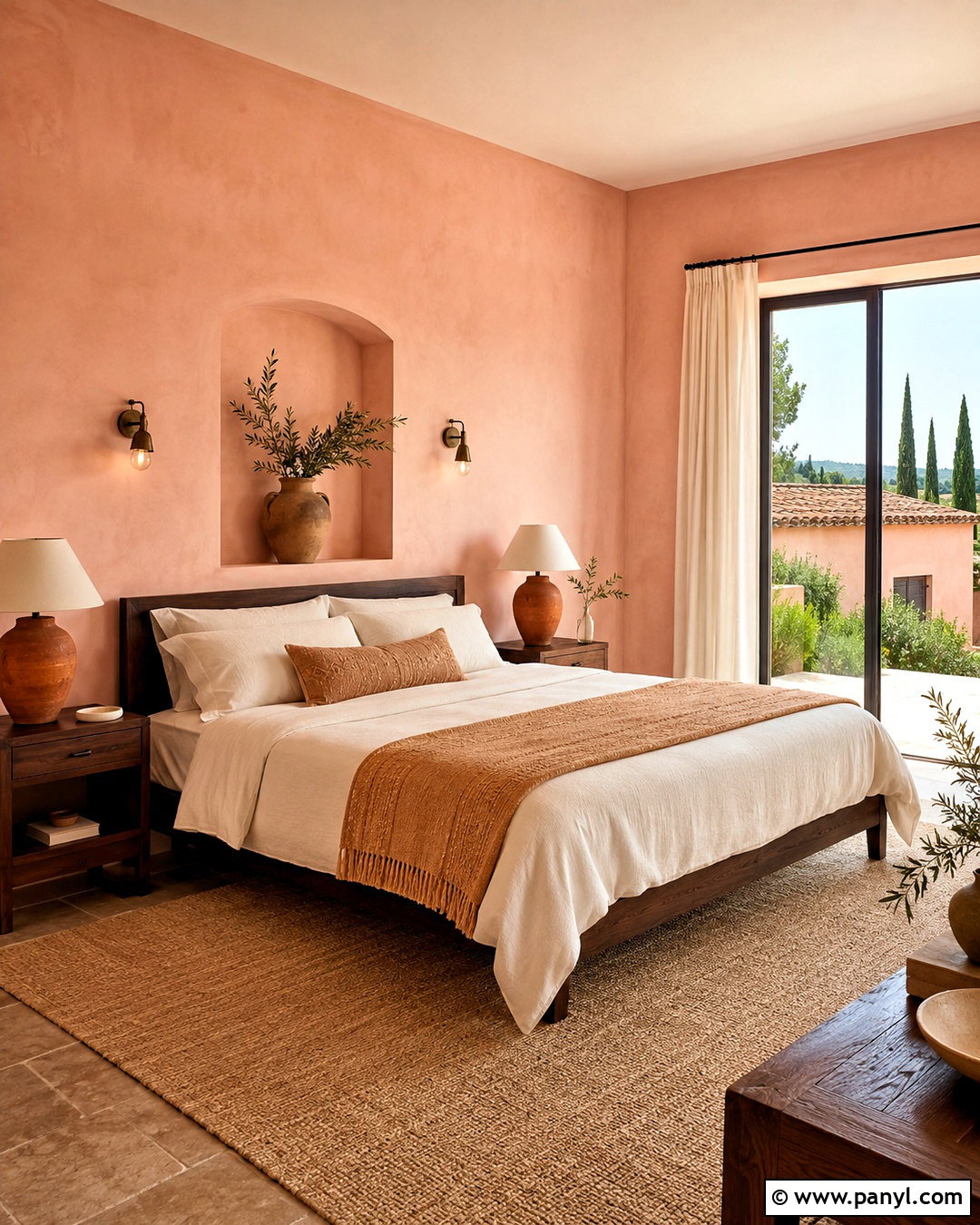 Peach Pink Limewash Bedroom - 20 pink limewash bedroom ideas