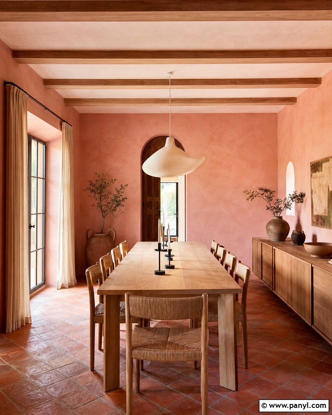Peach Pink Limewash Dining Room - 25 Limewash Pink Walls