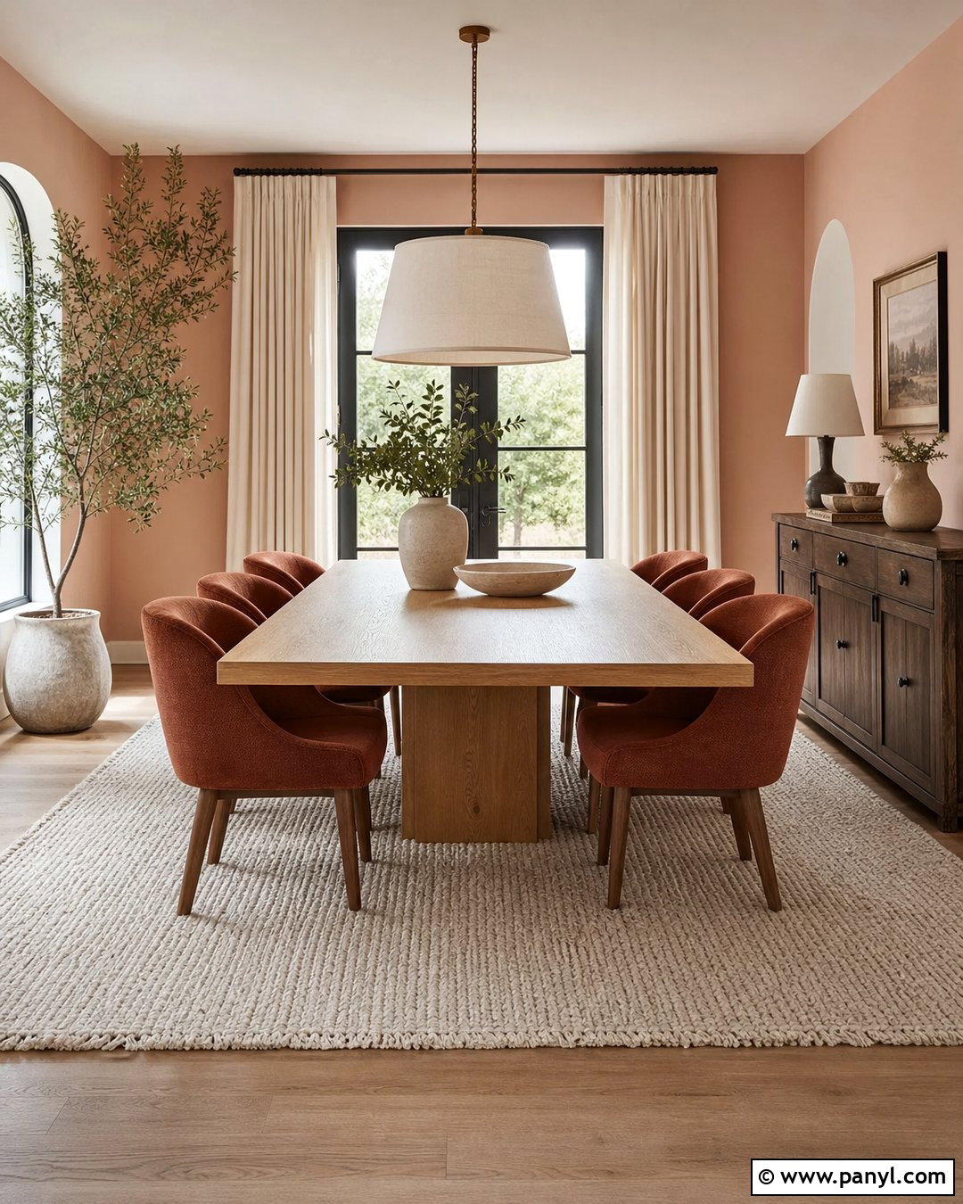 Peach Pink Walls With Rust - 30 pink wall color combination ideas