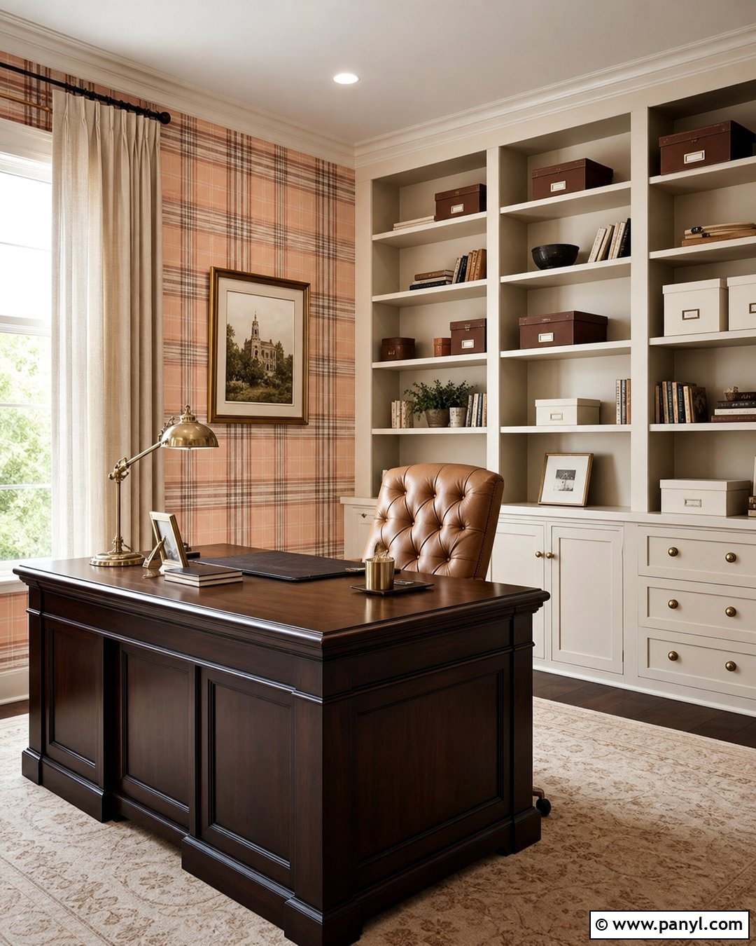 Peach Plaid Wallpaper Home Office - 35 Peach Color Wallpaper Aesthetic Ideas