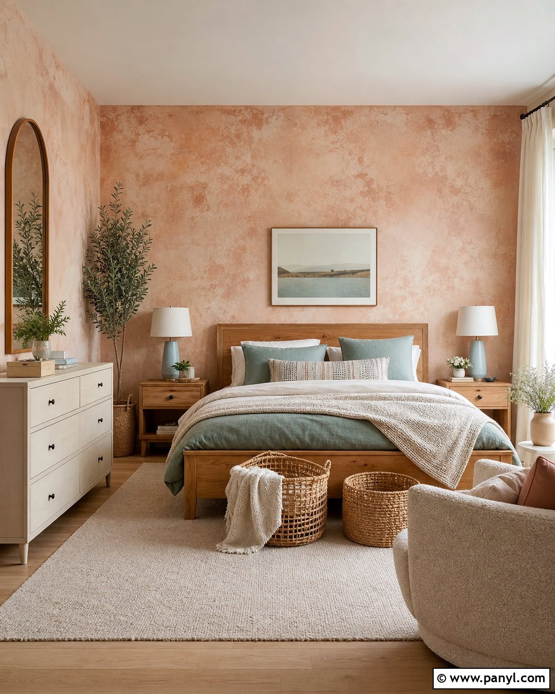 Peach Plaster Patina Wall - 35 patina wall ideas