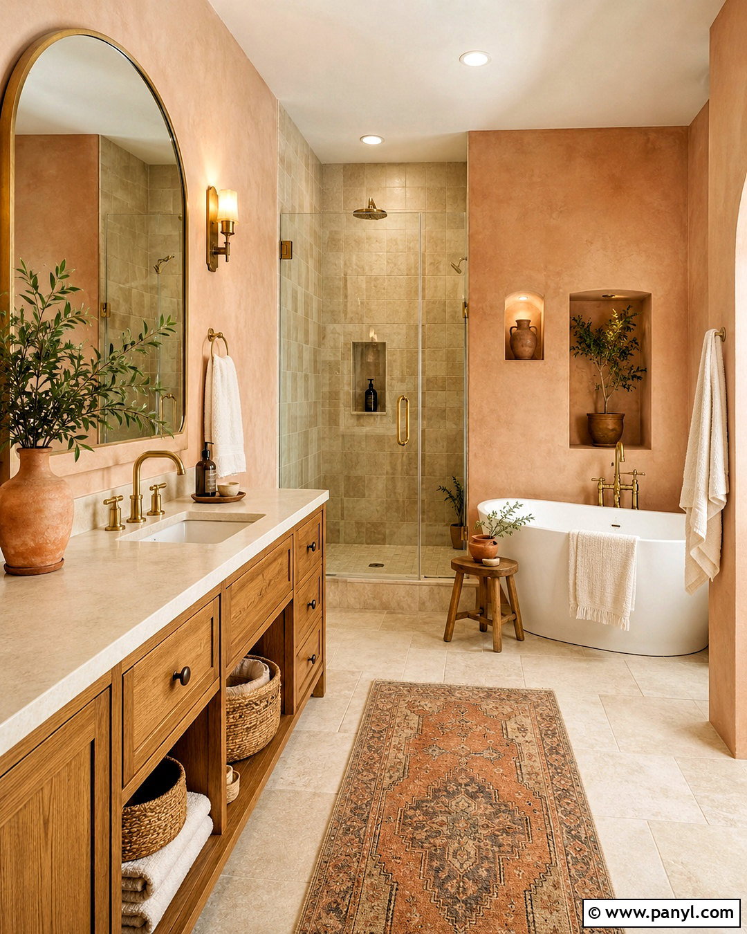 Peach Plaster Tuscan Walls - 35 tuscan wall colors
