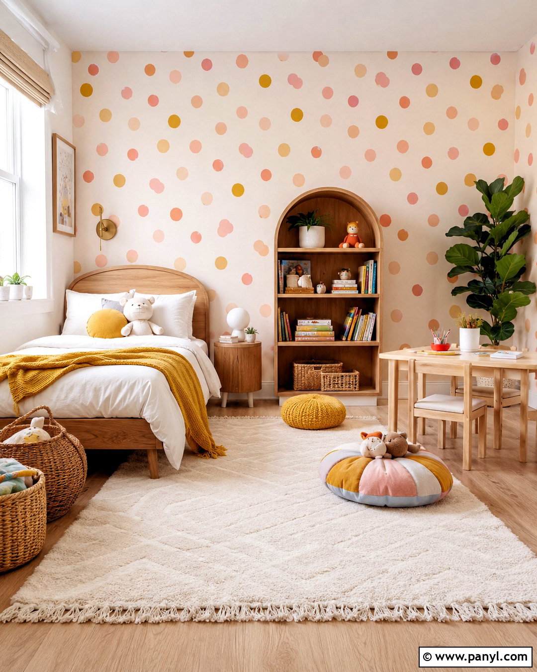 Peach Polka Dot Wallpaper Kids Room - 20 peach color wallpaper ideas