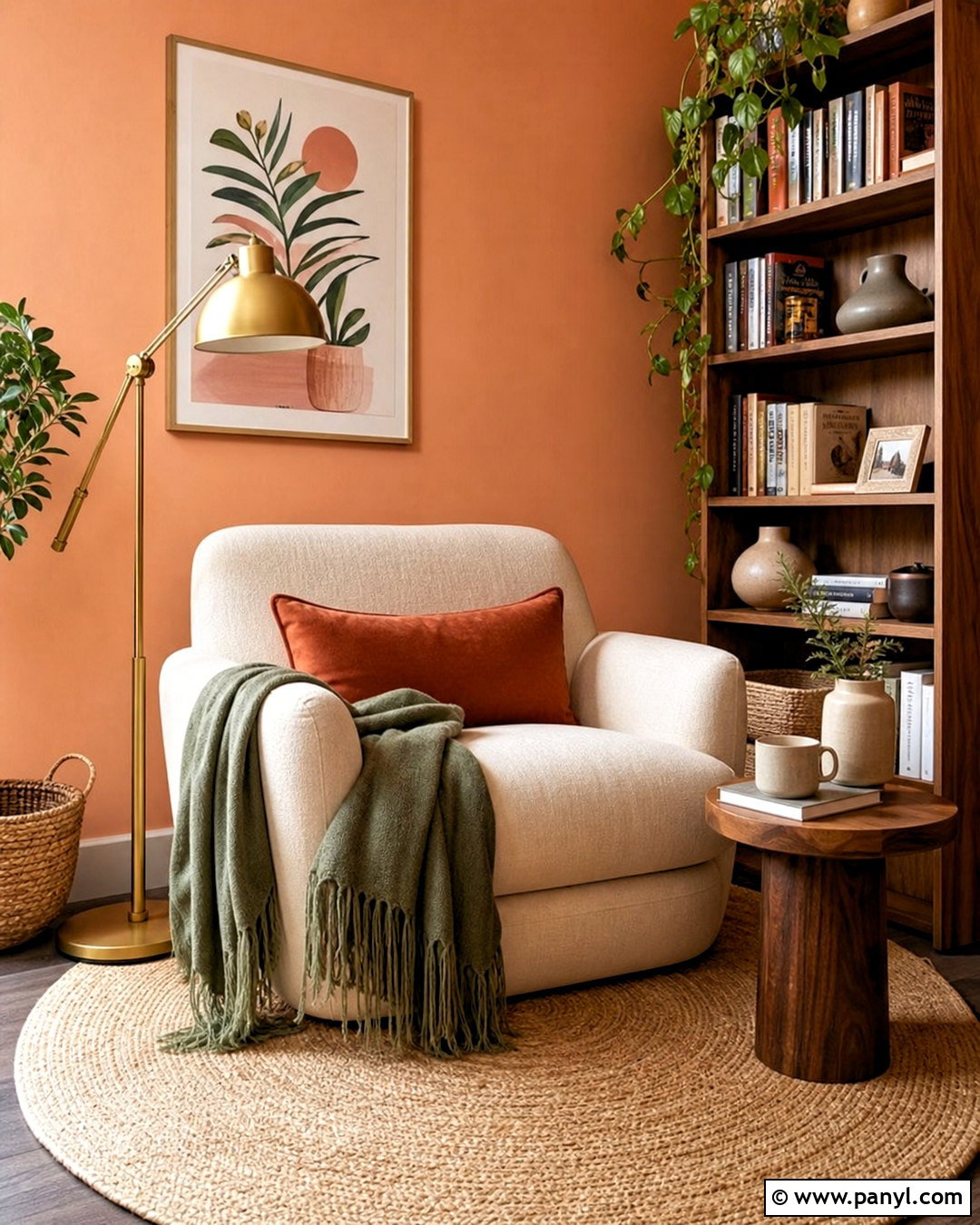 Peach Reading Nook - 20 peach room ideas