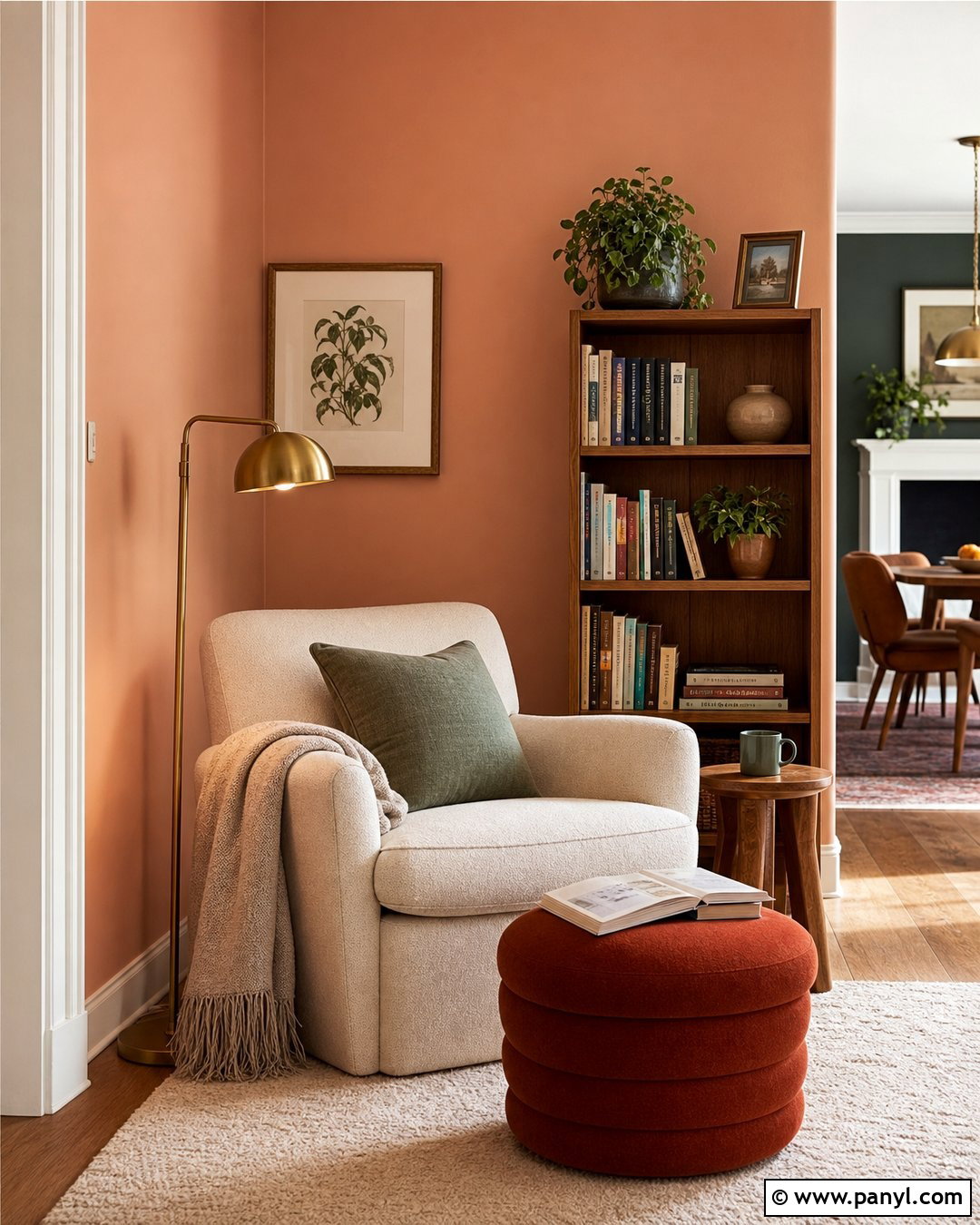 Peach Reading Nook Walls - 25 Peach Painted Walls