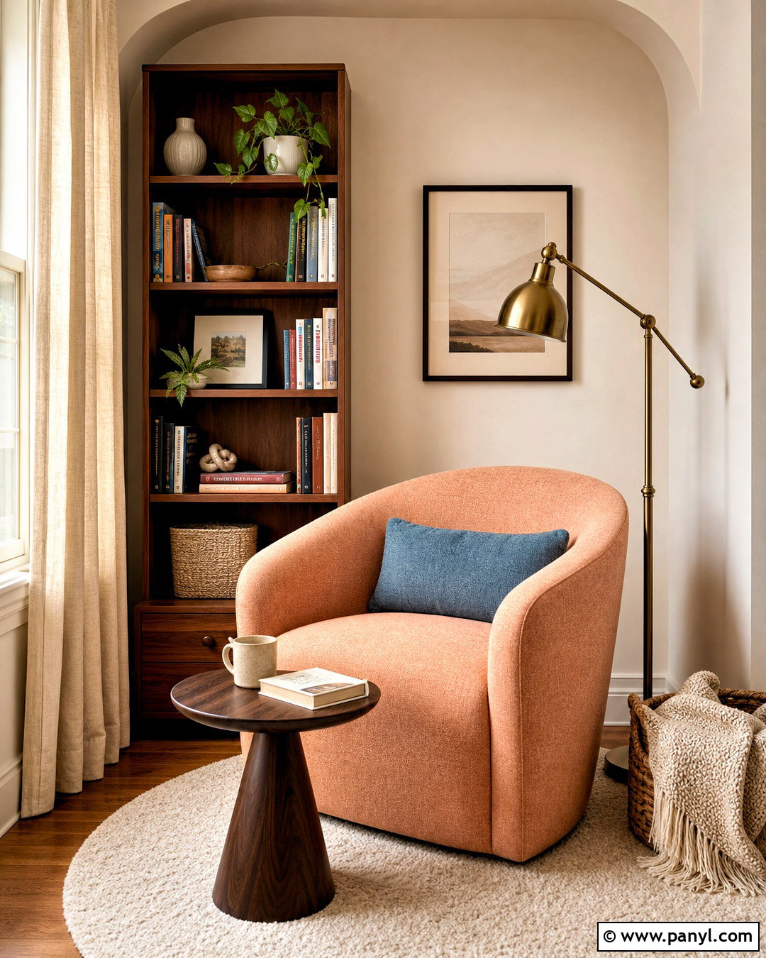 Peach Reading Nook - 20 peach interior design ideas