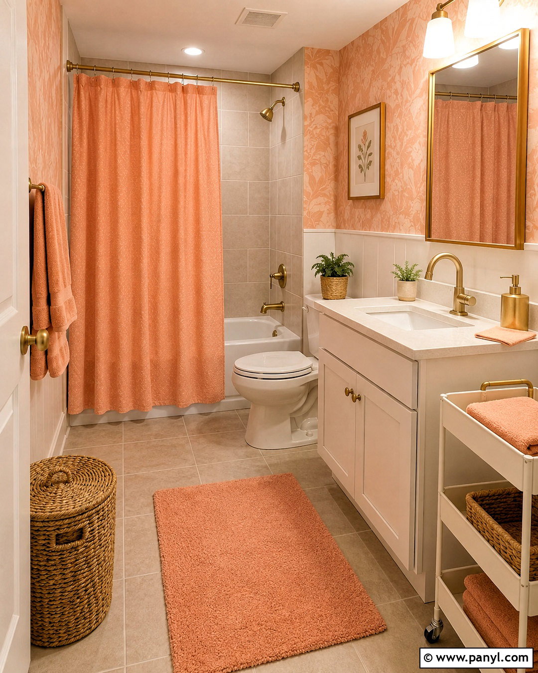 Peach Rental Bathroom - 20 peach color bathroom ideas