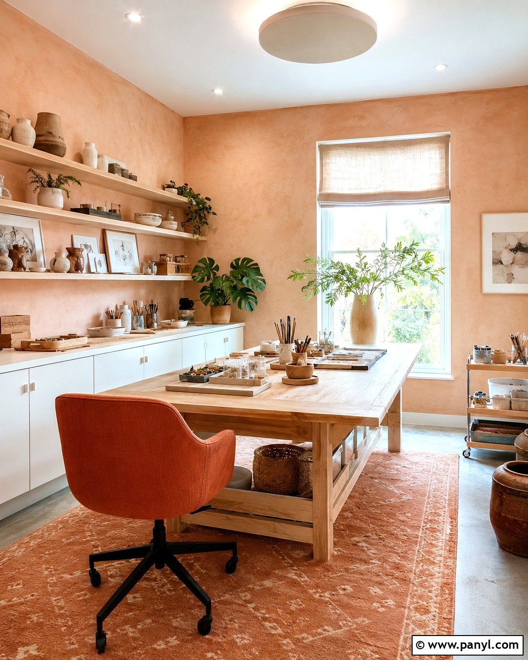 Peach Roman Clay Creative Studio - 20 Roman Clay Paint Walls