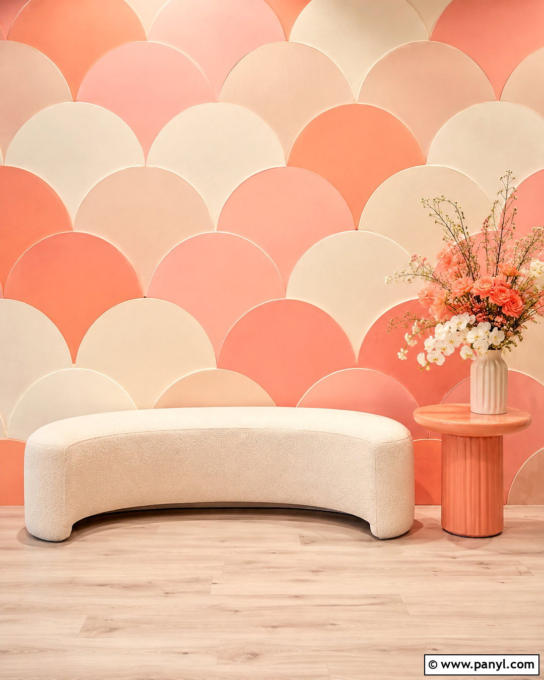 Peach Scallop Background - 20 peachy background ideas
