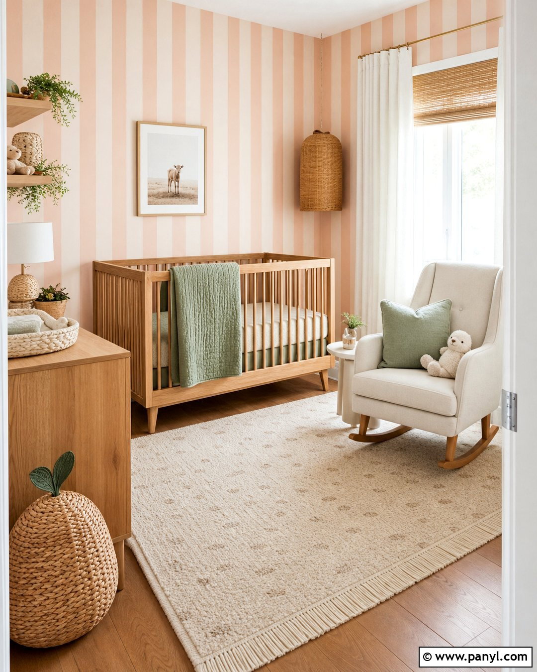 Peach Striped Wallpaper Nursery - 35 Peach Color Wallpaper Aesthetic Ideas