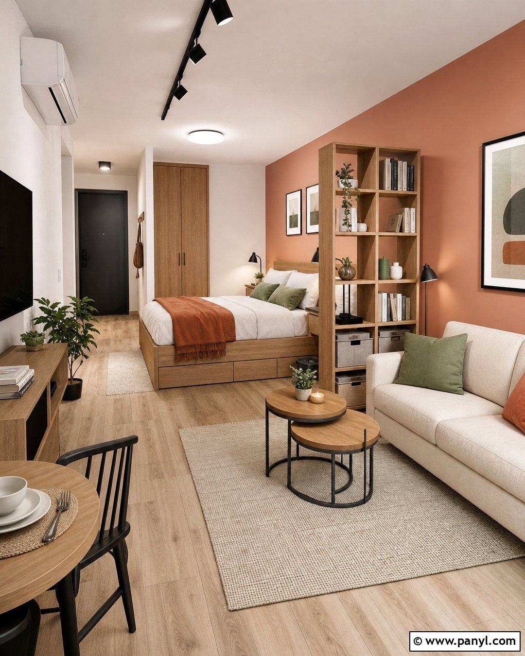 Peach Studio Apartment Accent Wall - 30 Peach Accent Wall Ideas