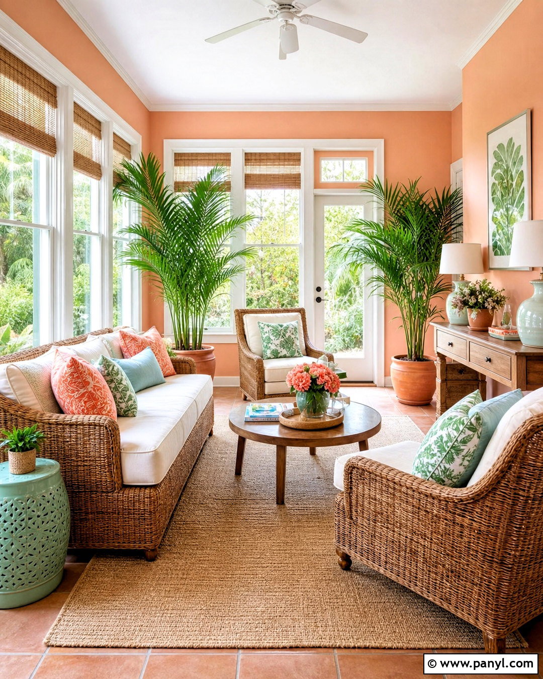 Peach Sunroom - 20 peach colored rooms