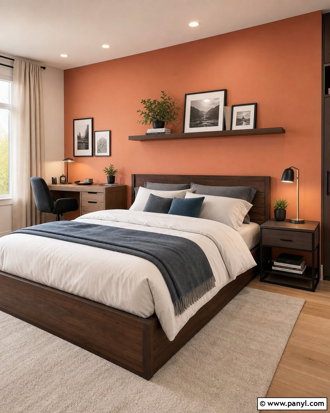 Peach Teen Bedroom Accent Wall - 30 Peach Accent Wall Ideas