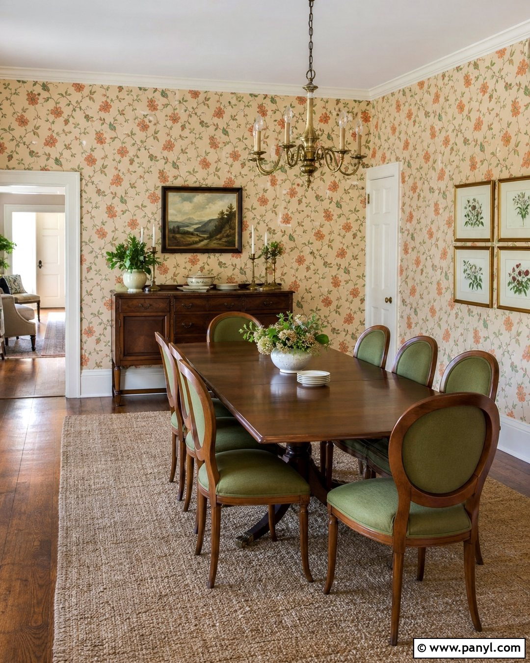 Peach Vintage Wallpaper Dining Room - 35 Peach Color Wallpaper Aesthetic Ideas