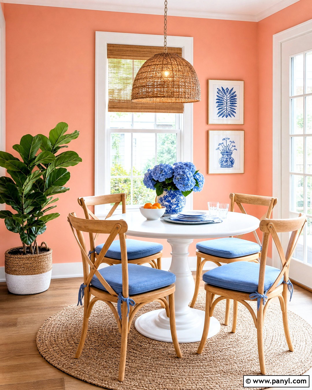 Peach Wall Paint With Sky Blue - 20 peach wall paint ideas