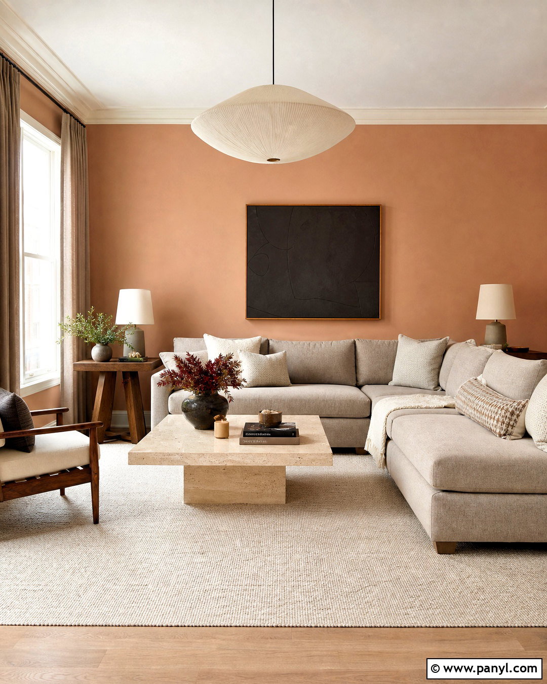 Peach Wall Paint With Warm Greige - 20 peach wall paint ideas